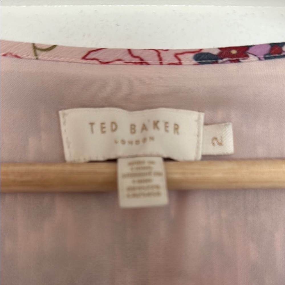 Ted Baker London Ditsy Woven Top Size 2 - Picture 2 of 4